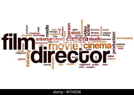 Film director word cloud concept Stock Photo