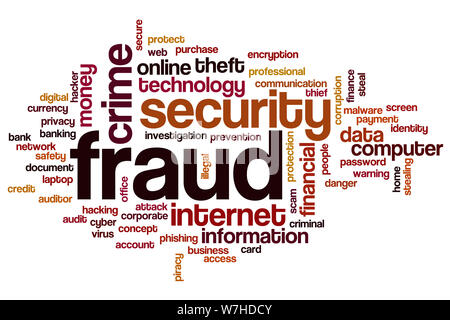 Fraud word cloud concept Stock Photo