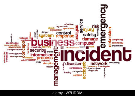 Incident word cloud concept Stock Photo