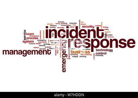 Incident response word cloud concept Stock Photo