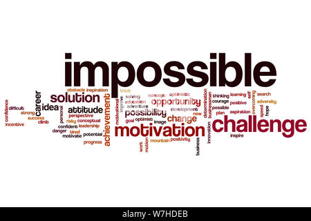 Impossible word cloud concept Stock Photo