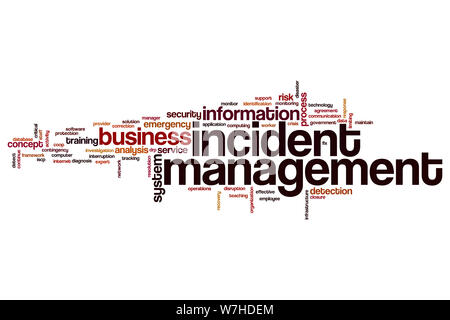 Incident management word cloud concept Stock Photo