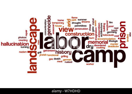 Labor camp word cloud concept Stock Photo