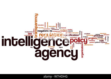 Intelligence agency word cloud concept Stock Photo