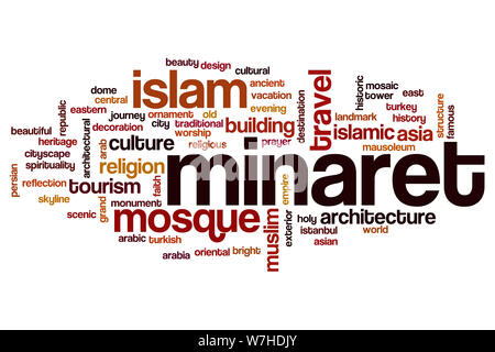 Minaret word cloud concept Stock Photo