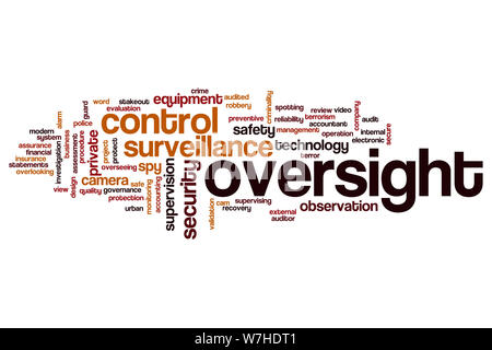 Oversight word cloud concept Stock Photo