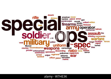 Special ops word cloud concept Stock Photo