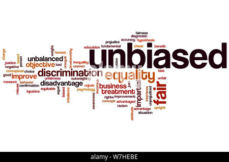 Unbiased word cloud concept Stock Photo