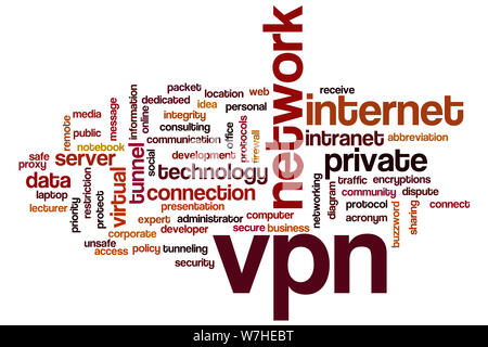 VPN word cloud concept Stock Photo