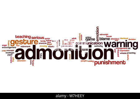 Admonition word cloud concept Stock Photo