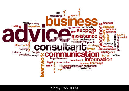 Advice word cloud concept Stock Photo