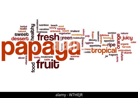 Papaya word cloud concept Stock Photo