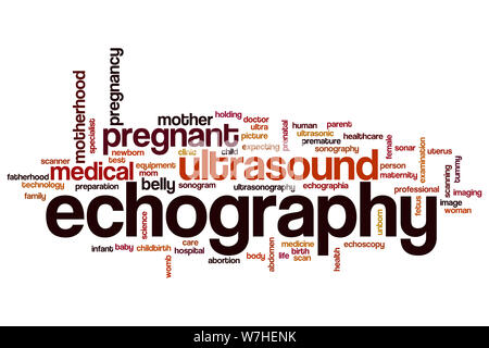 Echography word cloud concept Stock Photo