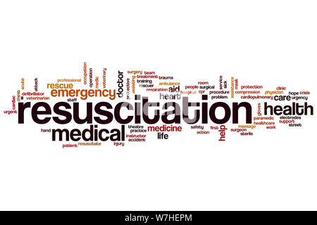 Resuscitation word cloud concept Stock Photo