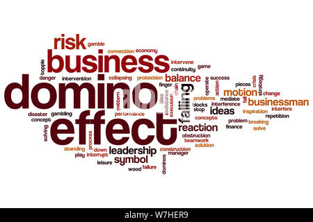 Domino effect word cloud concept Stock Photo