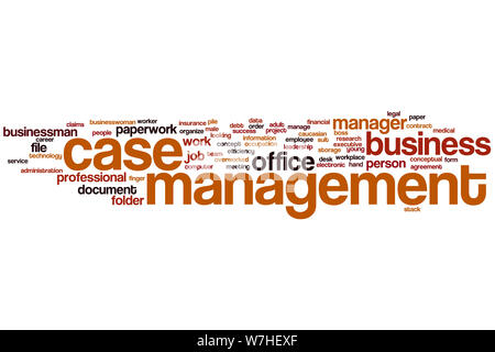 Case management word cloud concept Stock Photo