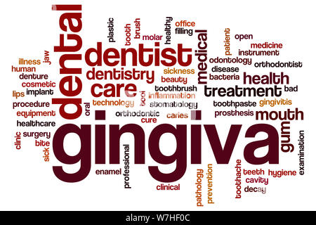 Gingiva word cloud concept Stock Photo
