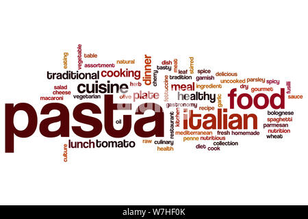 Pasta word cloud concept Stock Photo