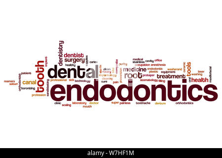 Endodontics word cloud concept Stock Photo