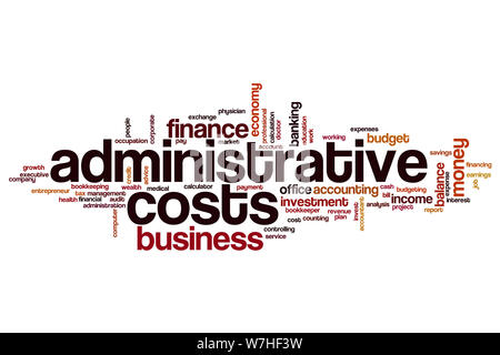 Administrative costs word cloud concept Stock Photo