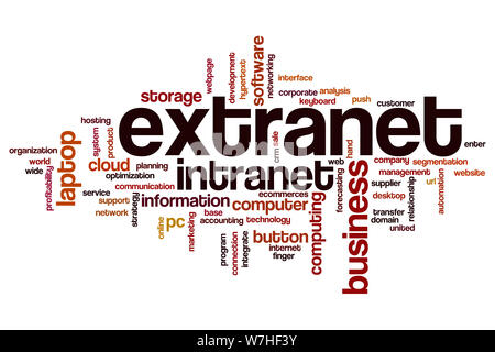 Extranet word cloud concept Stock Photo