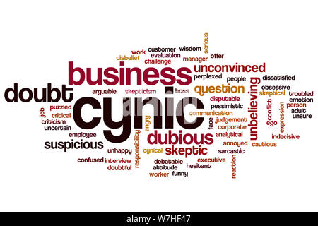 Cynic word cloud concept Stock Photo