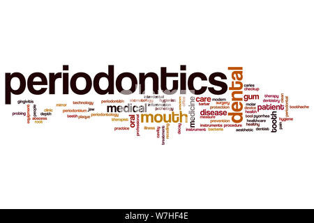 Periodontics word cloud concept Stock Photo