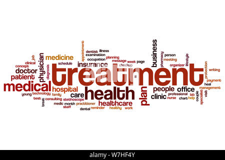 Treatment word cloud concept Stock Photo