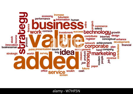 Value added word cloud concept Stock Photo