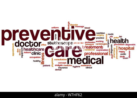 Preventive care word cloud concept Stock Photo