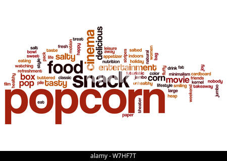 Popcorn word cloud concept Stock Photo