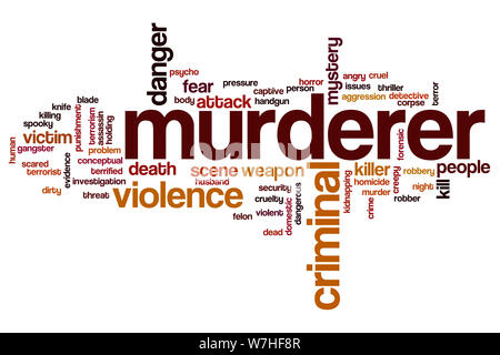 Murderer word cloud concept Stock Photo