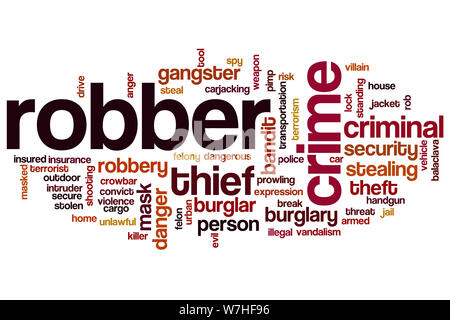 Robber word cloud concept Stock Photo