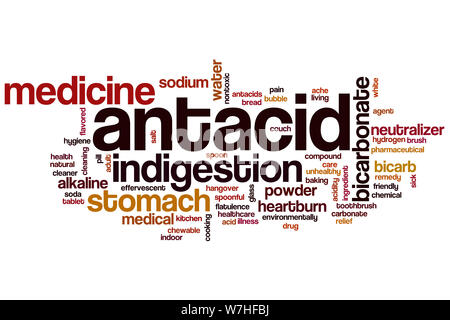Antacid word cloud concept Stock Photo