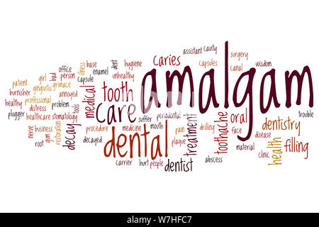 Amalgam word cloud concept Stock Photo