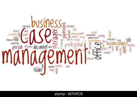 Case management word cloud concept Stock Photo