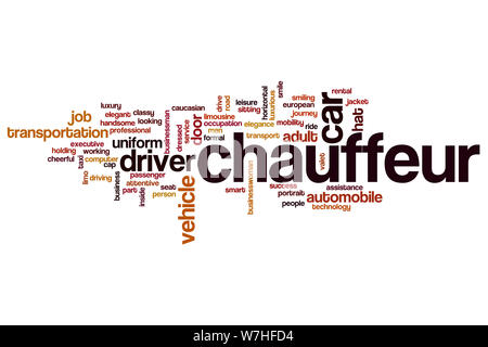 Chauffer word cloud concept Stock Photo
