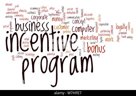 Incentive program word cloud concept Stock Photo