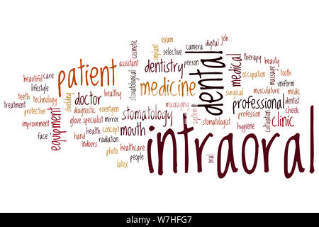 Intraoral word cloud concept Stock Photo