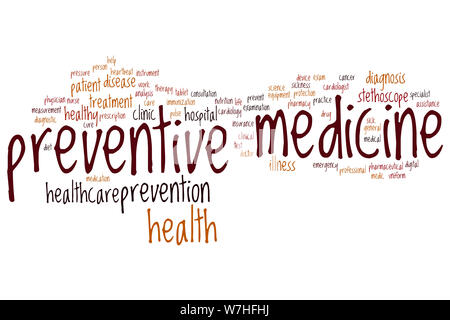 Preventive medicine word cloud concept Stock Photo
