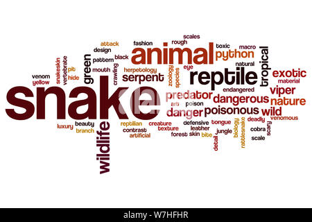 Snake word cloud concept Stock Photo