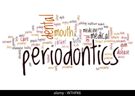 Periodontics word cloud concept Stock Photo