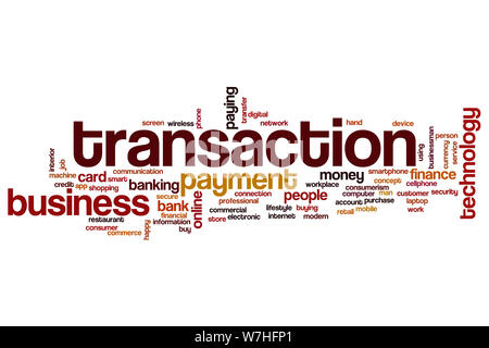 Transaction word cloud concept Stock Photo