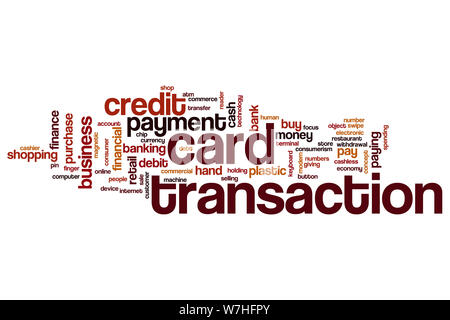Card transaction word cloud concept Stock Photo