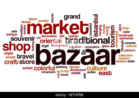 Bazaar word cloud concept Stock Photo