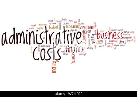 Administrative costs word cloud concept Stock Photo