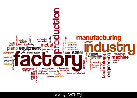 Assembly line word cloud concept on white background Stock Photo - Alamy