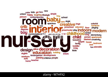 Nursery word cloud concept Stock Photo