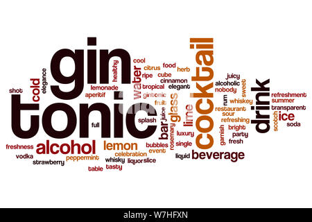 Gin tonic word cloud concept Stock Photo