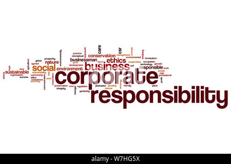 Corporate responsibility word cloud concept Stock Photo